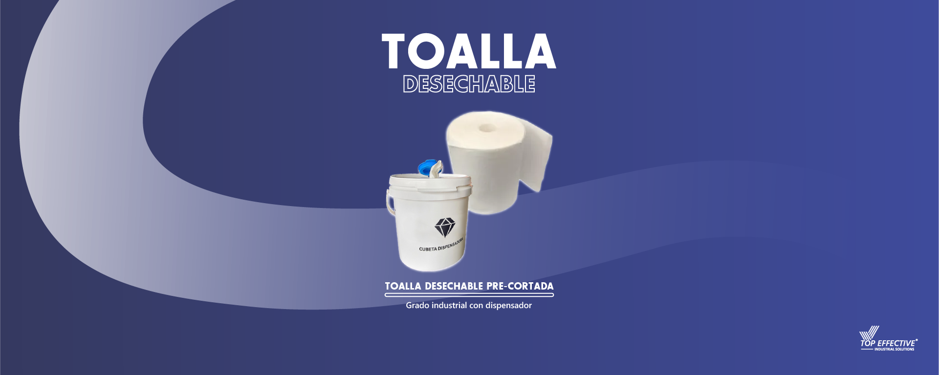 Toalla desechable pre-cortada con dispensador grado industrial