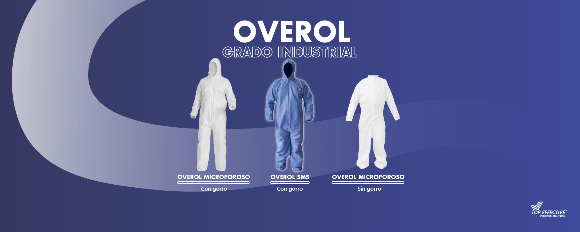 Overol grado industrial - Overol microporoso con gorro, Overol SMS con gorro, Overol microporoso sin gorro